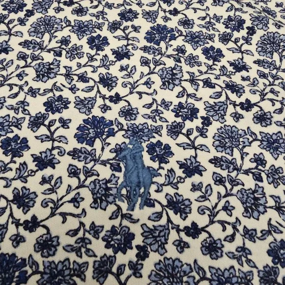 Polo Ralph Lauren Mens XL White Blue Floral Print Blue Pony Classic Fit Shirt‎ - Picture 2 of 9